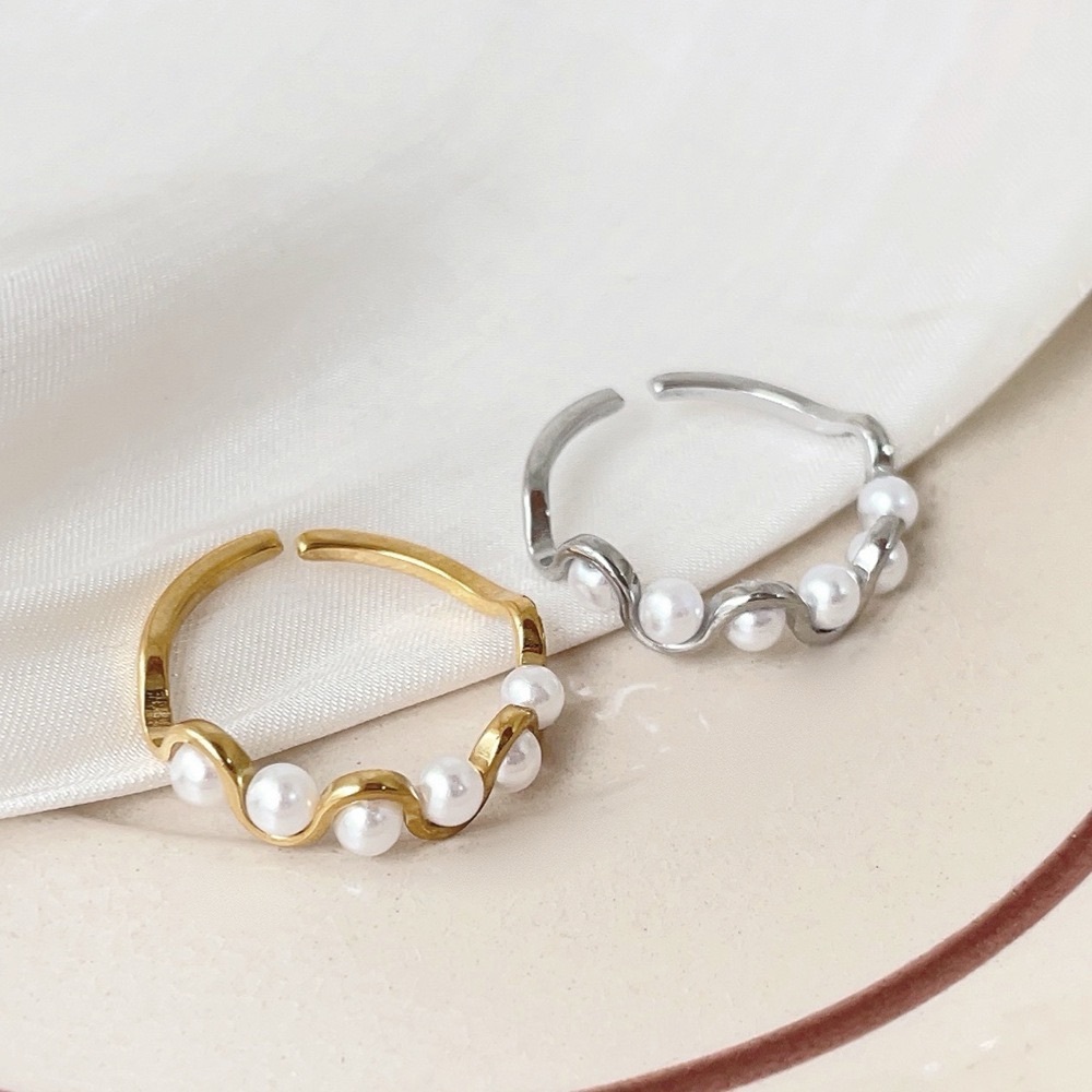 TWO RINGS for $39❤️Dainty Minimalist Rings* Open Rings*Pearl Rings*LW - Picture 2 of 8